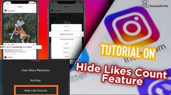 'Video thumbnail for How to hide like on Instagram -Tutorial'