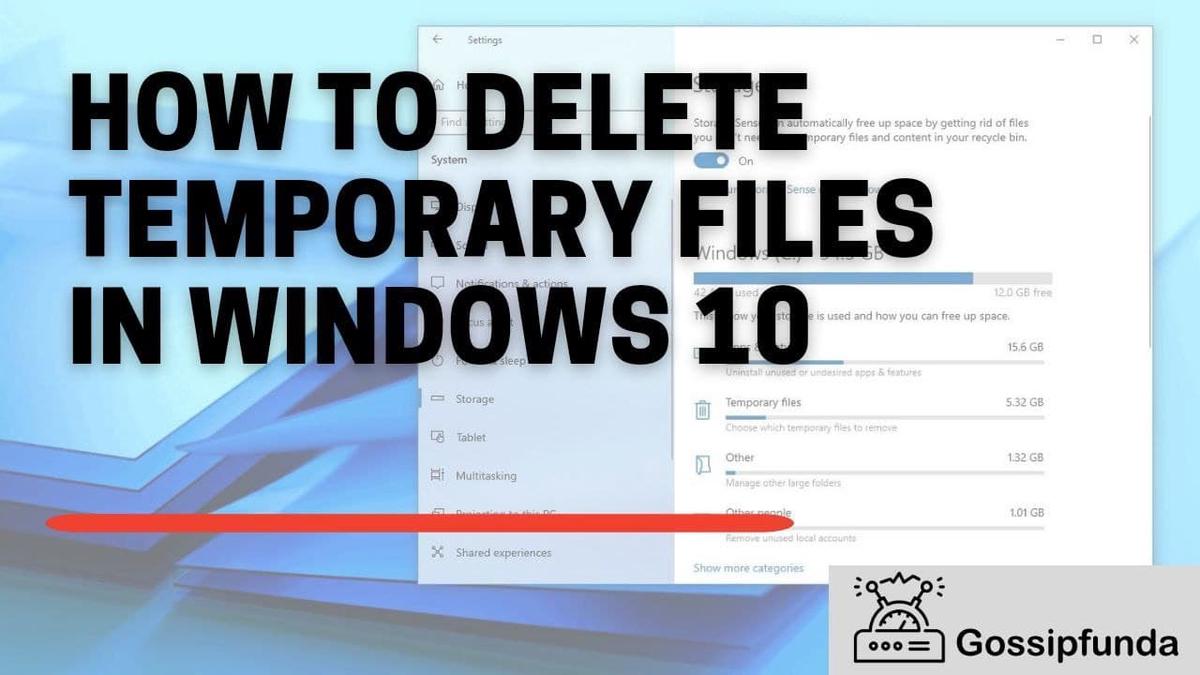 'Video thumbnail for How to delete temporary files windows 10'