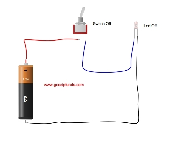 simple led circuit with switch