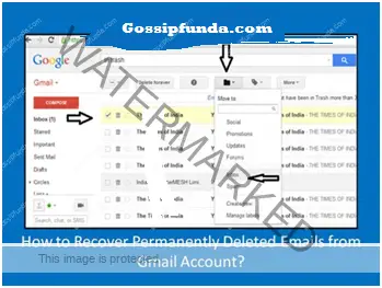 Method to recover deleted Gmail files