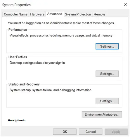 Missing Environmental Variables 