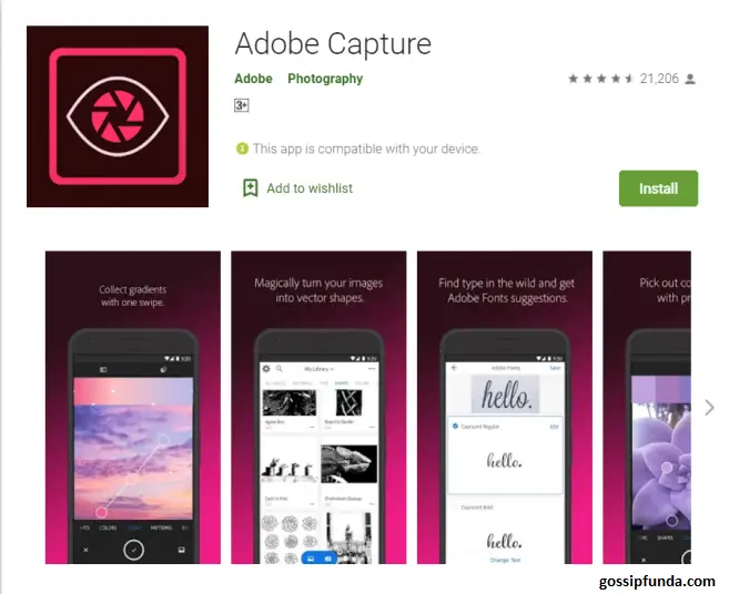 Adobe Capture for designs & vectors