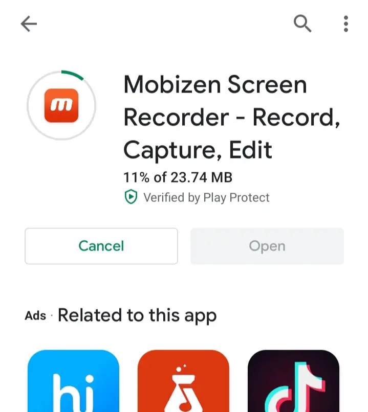 Mobizen screen recording app