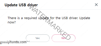 Updating USB driver