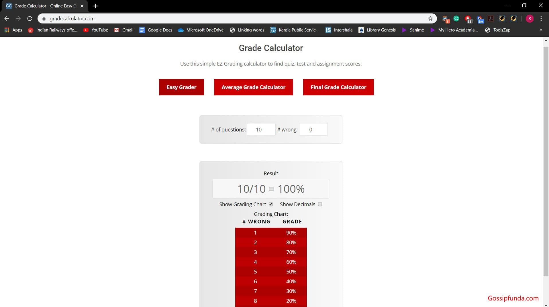 Easy grader online calculator making grading sheets effortless