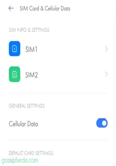 SIM Card and Cellular data