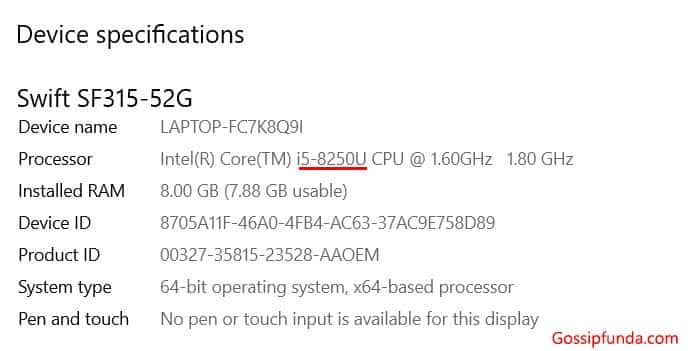 Four-digit number in processor name