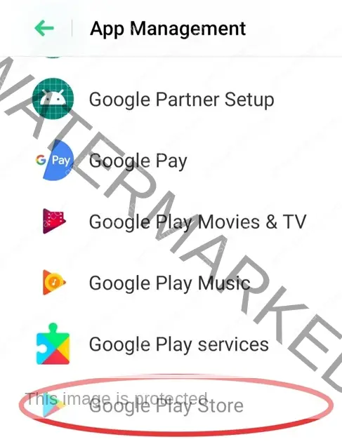 Google Play Store process