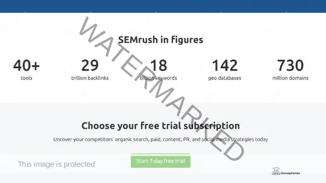 SEMrush Free Trial: Figures