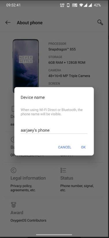 Select Device’s Name