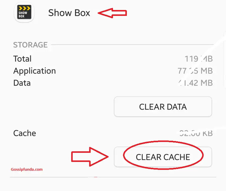 Clear cache