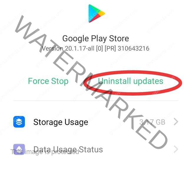 Uninstall updates.
