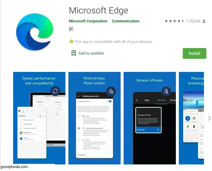 Microsoft Edge content://com.android.browser.home/