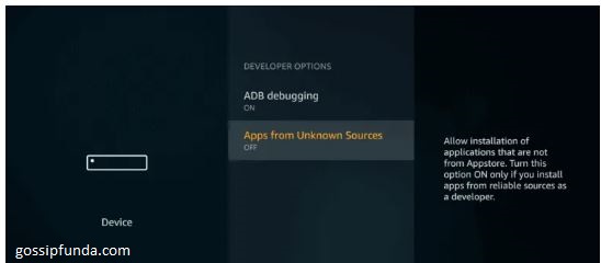 apps from unknown sources