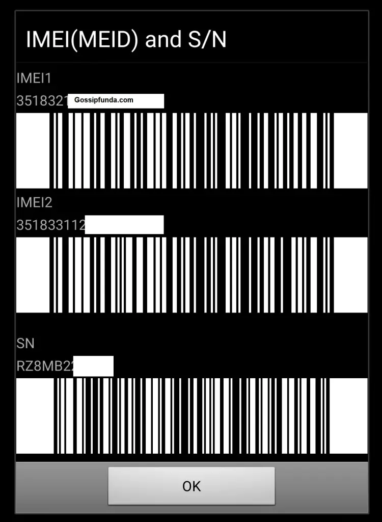 Check the IMEI number using the USSD code