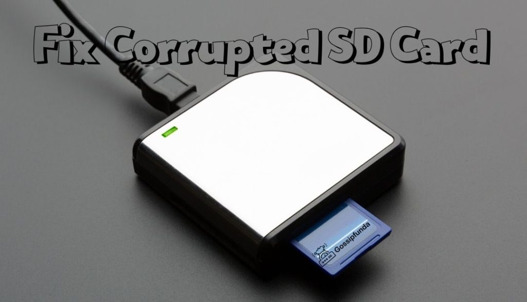 How to fix corrupted sd card on android without computer?