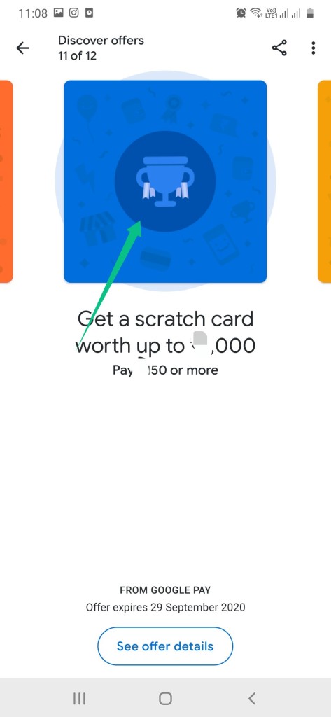 Get a scratch Card on each purchase