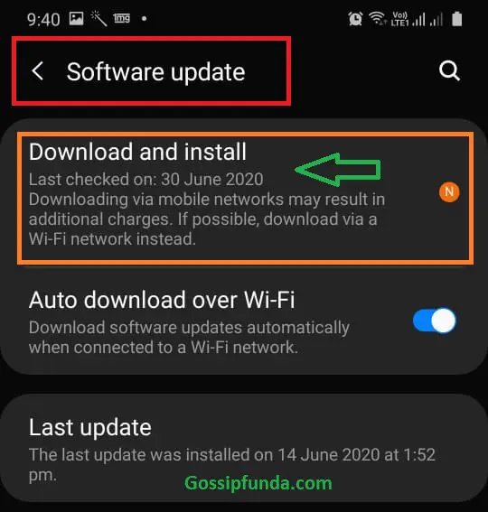 System Update or Software Update or Android Update