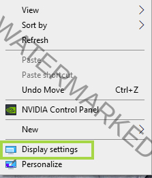 Right-click -> Display Settings