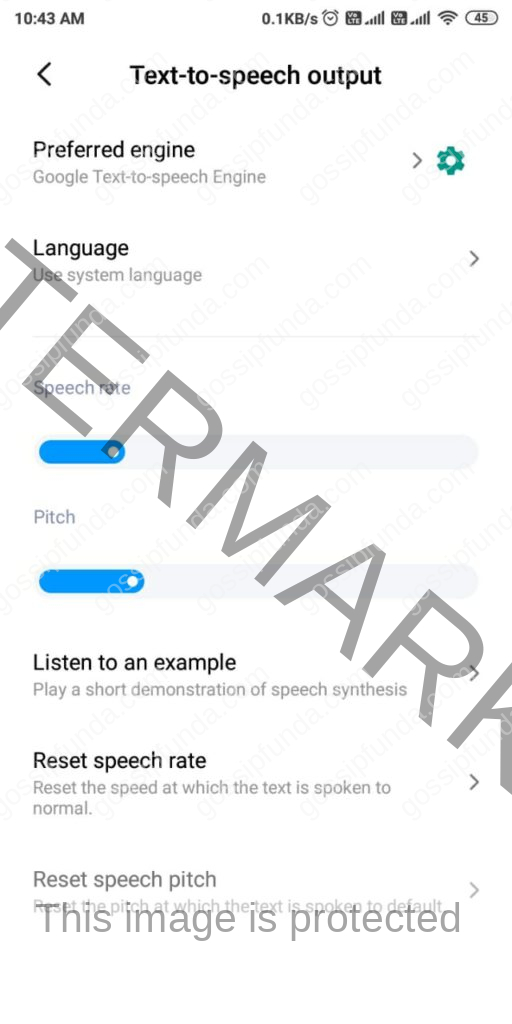 Android’s Text to speech