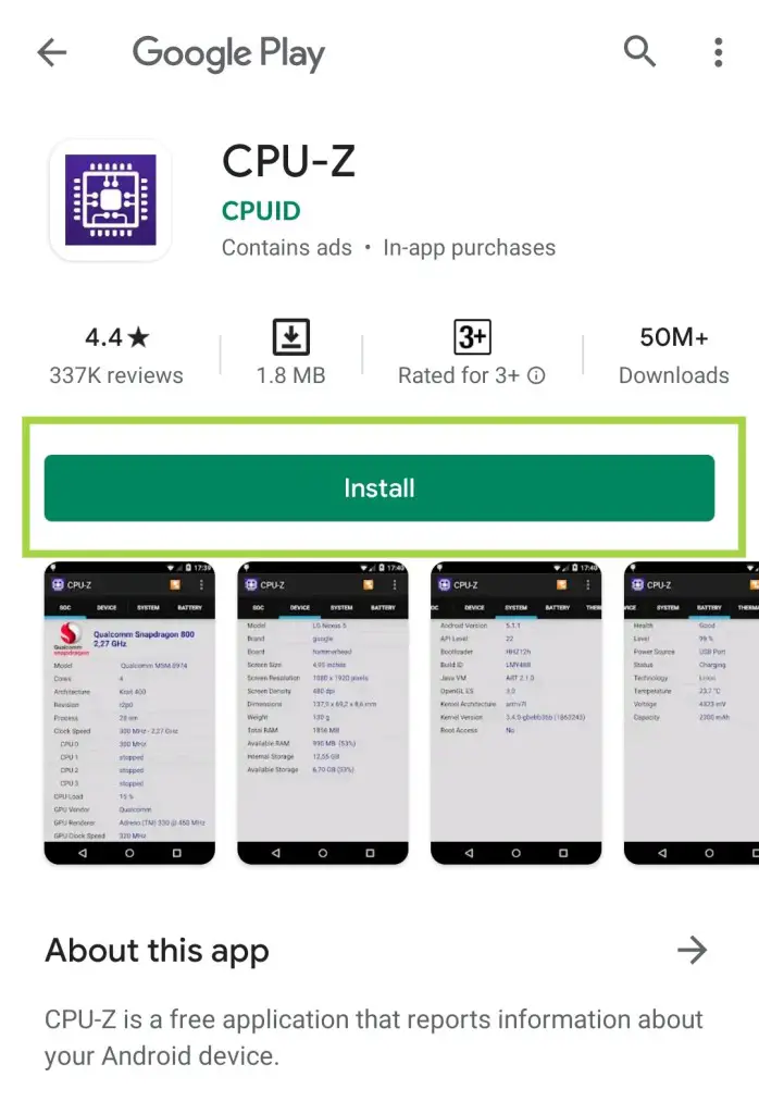 Download and install CPU-Z