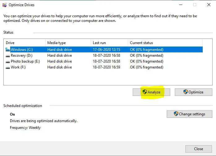 How to defragment the drive?