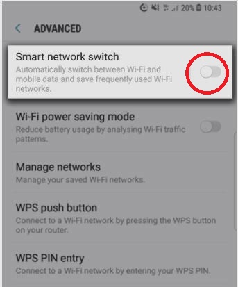 How to enable Smart Network Switch