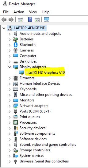 How to find what graphics card do I own at present?