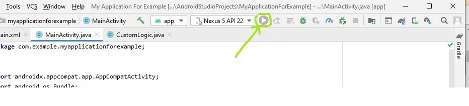 Run button disabled in android studio