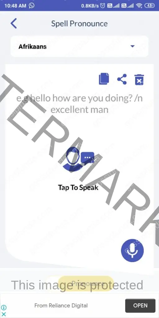 Text to speech app