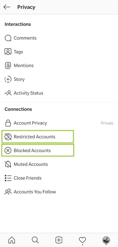 Restricted Accounts