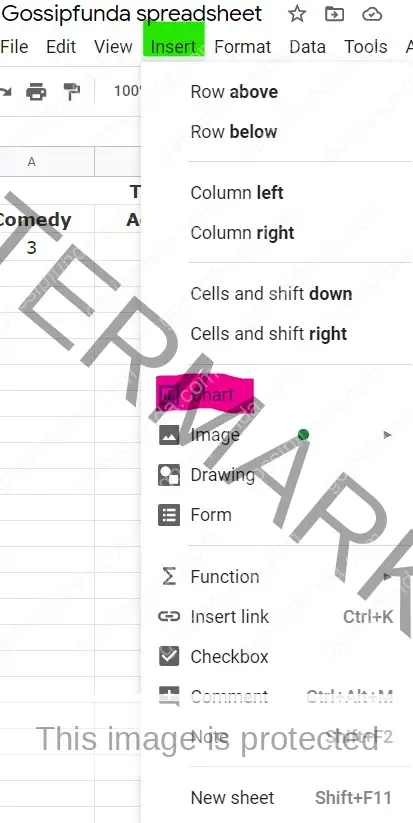 How to make a graph in Google sheets
