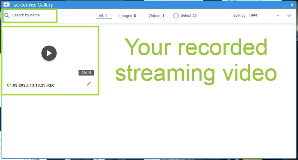 How to record streaming video