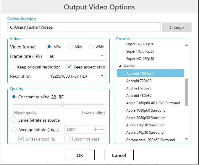 convert WLMP to MP4 options