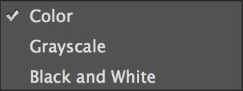 select from “color”, “Grayscale” and “Black and White”