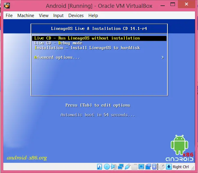 nstallation-Install Android x86 to hard disk