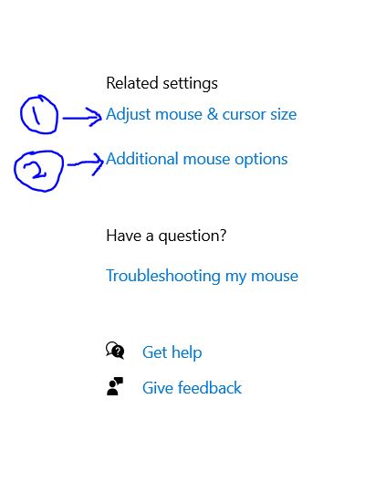 Additional Mouse options