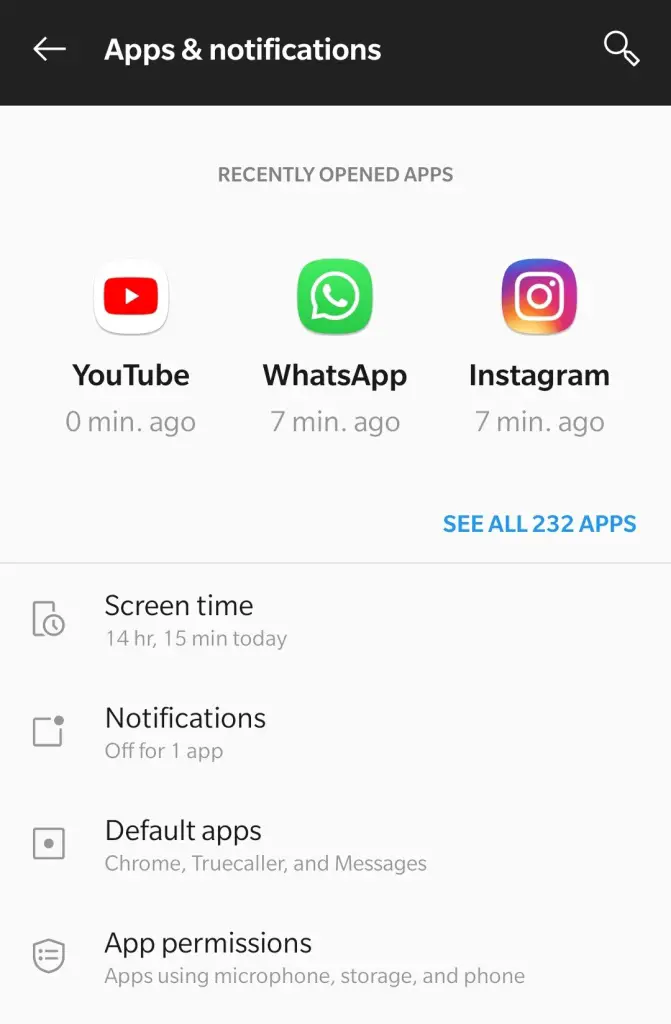 App and notifications