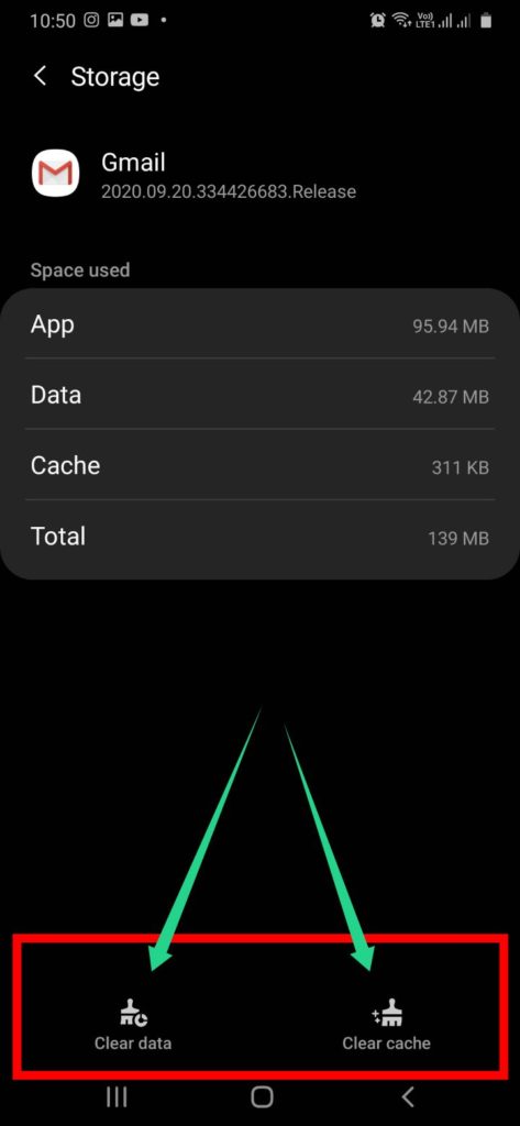 Clear data and clear cache