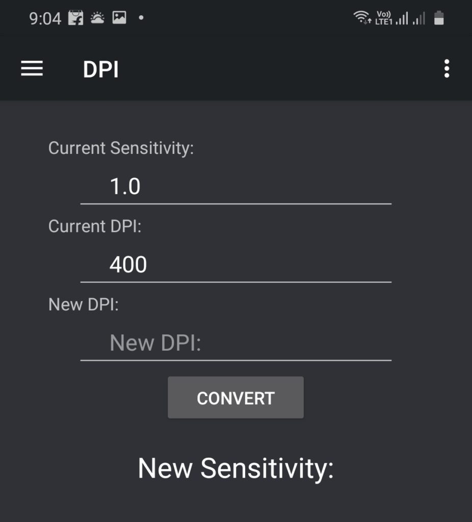 Mouse sensitivity and mouse acceleration: DPI