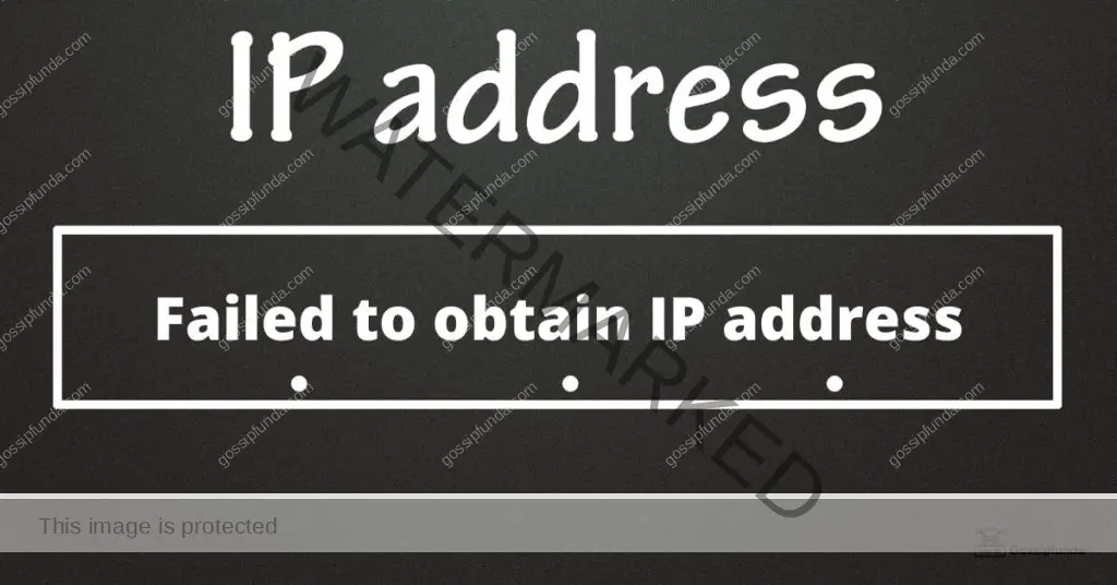 Failed to obtain IP address