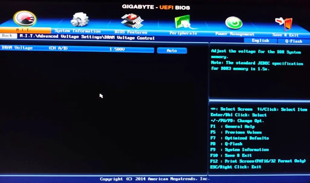 BIOS setting for overclocking RAM