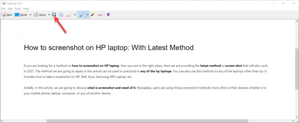 How to screenshot on hp laptop