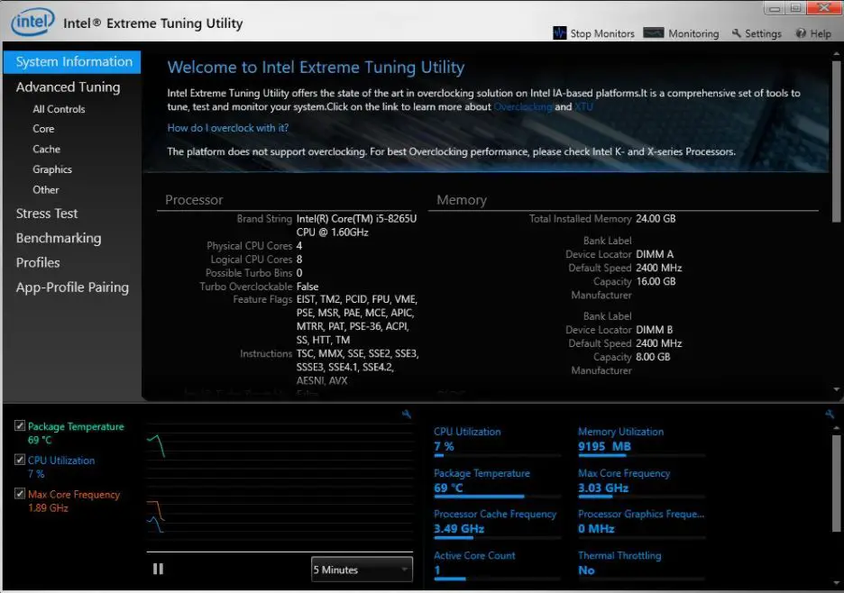 intel extreme tuning utility benchmark crash