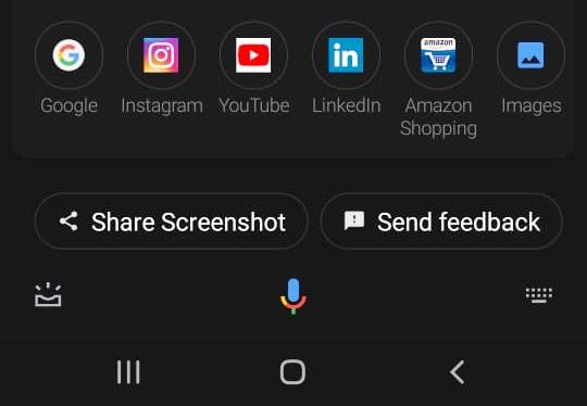 Tap Share Screenshot Button