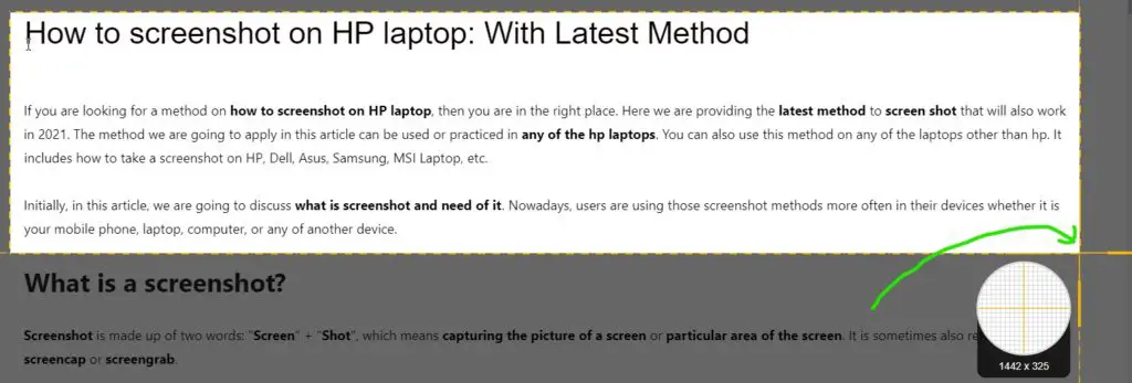 how to take a screenshot on hp laptop