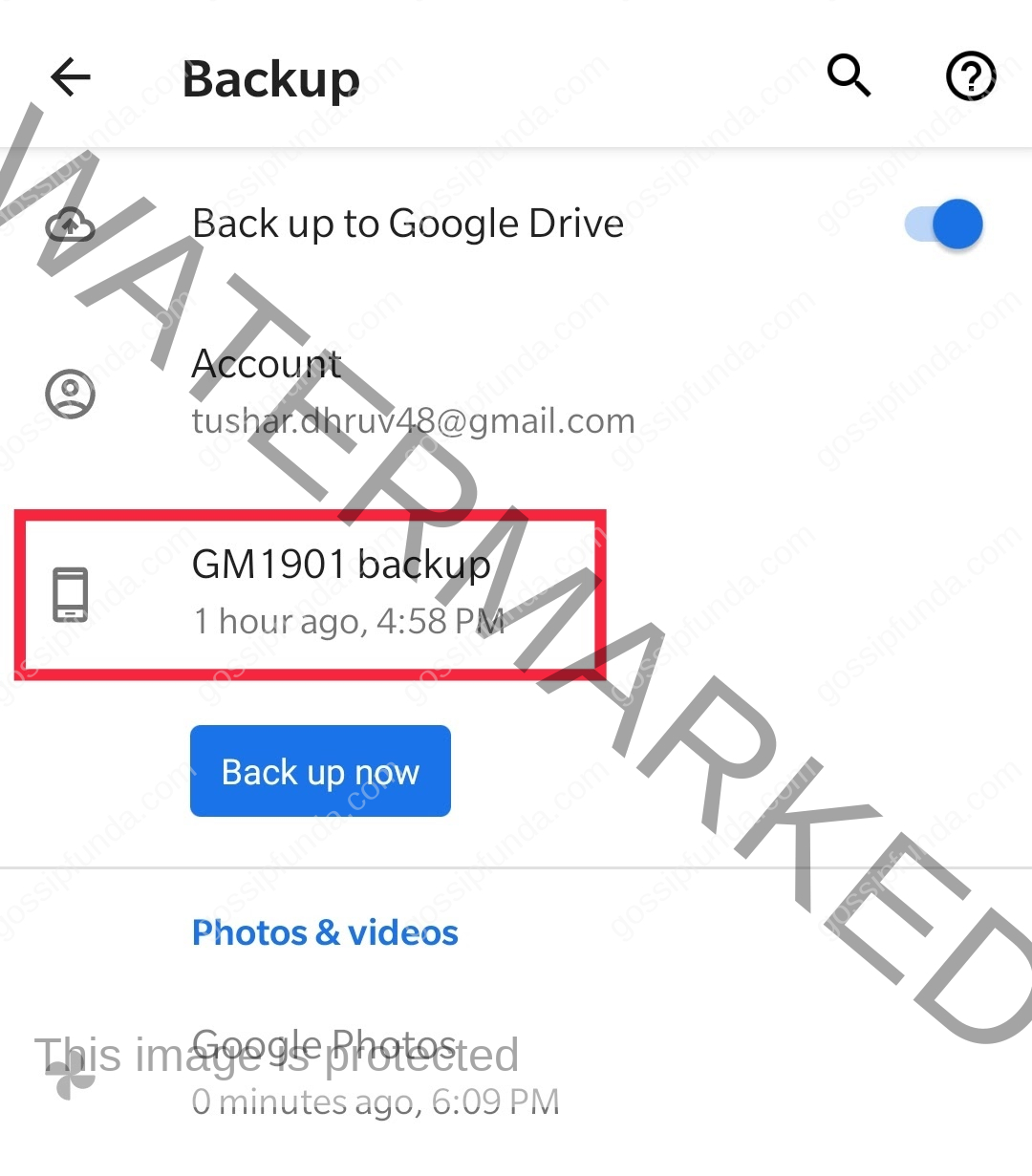 google contacts backup