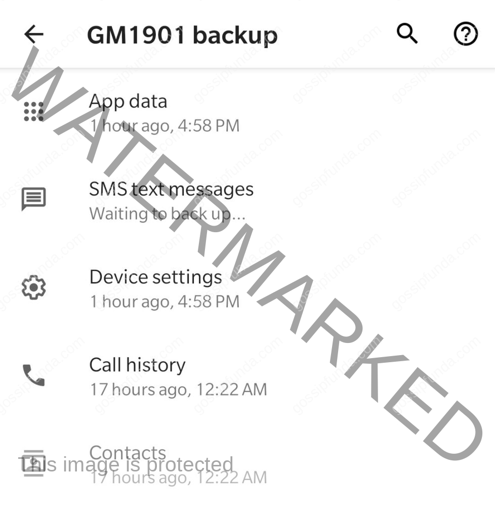 GM1901 backup