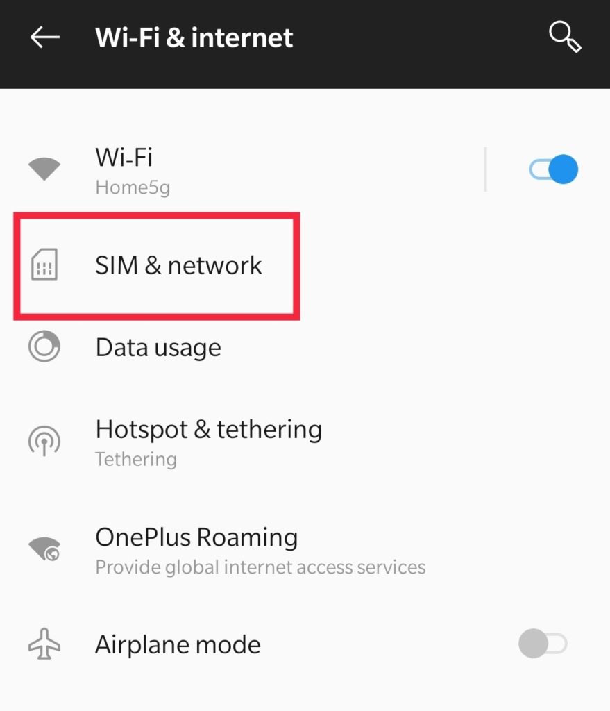 SIM & network