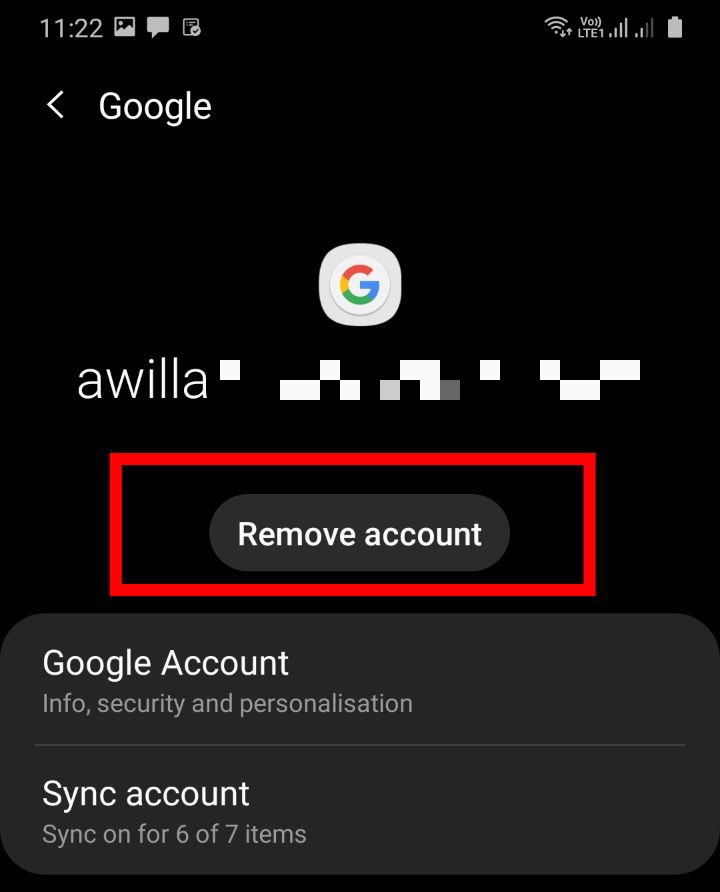 remove account